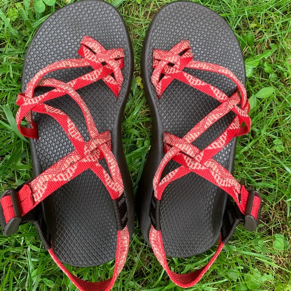 Chaco Red & Brown Double Strap - Picture 5 of 5